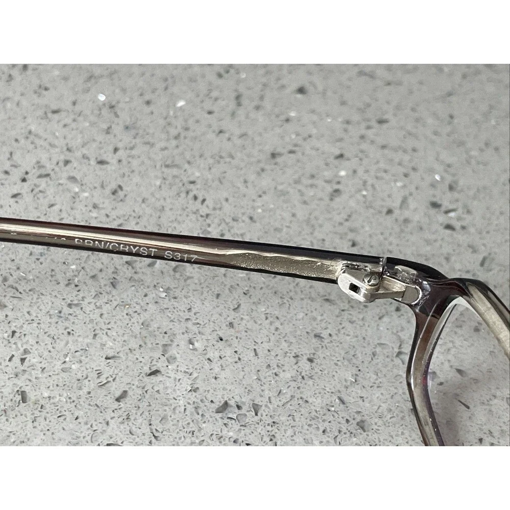 ZIMCO EYEGLASSES FRAMES ONLY BROWN / CRYSTAL S317 FULL RIM BRN/CRYST